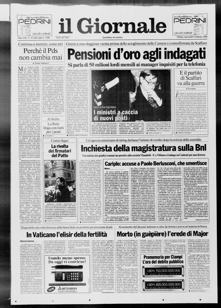 Il giornale : quotidiano del mattino